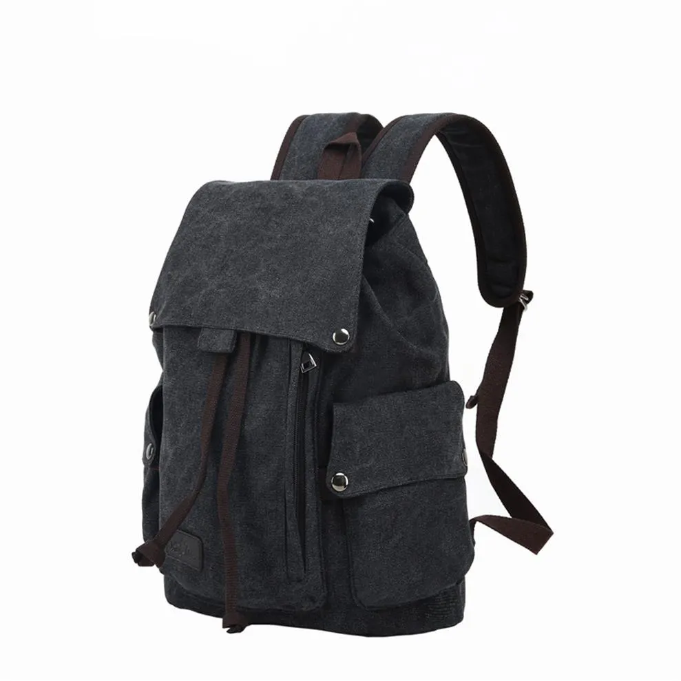 Canvas School Bags For Students Casual Backpack For Women Men Fashion Outdoor Travel Bags Large Capacity271j