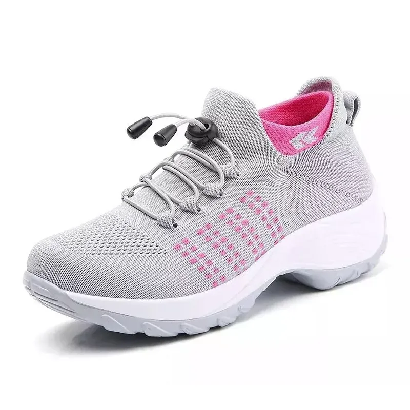 Scarpe da corsa di design Scarpe da calzino in maglia da esterno Scarpe da jogging Piattaforma Scarpe sportive Casual da donna con lacci di grandi dimensioni 2023 Mom Sneaker Scarpe da ginnastica taglia 36-40