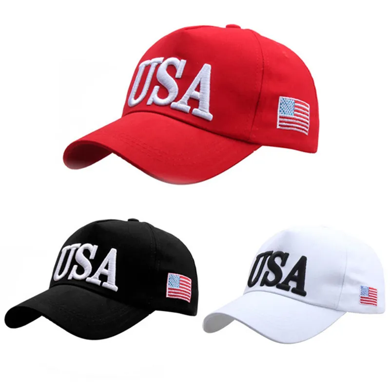 American Flag Baseball Hat Justerbar USA Outdoor Sun Hats broderad toppm￶ssa