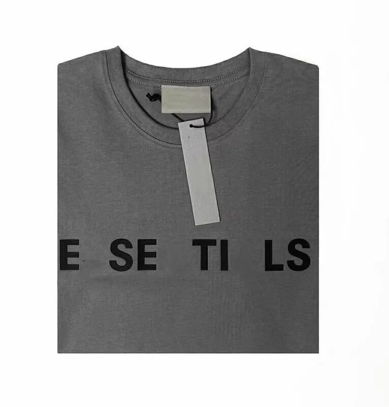 T-shirts pour hommes Hommes T-shirt Top Luxe Femmes Designer Ess Cotons Tops Homme Casual Luxurys Vêtements Partydress Manches Vêtements Harajuku Vx