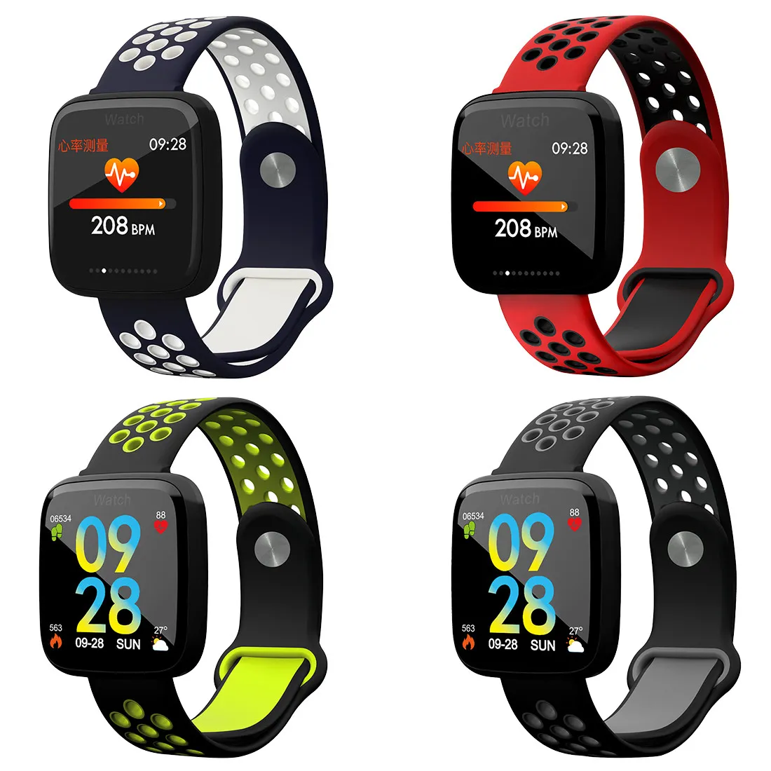 F15 Smart Armband GPS Blodtryck Blod Syre Hj￤rtfrekvens Monitor Smartwatch IP68 Fitness Tracker Smart Watch for iOS Android Mobiltelefon