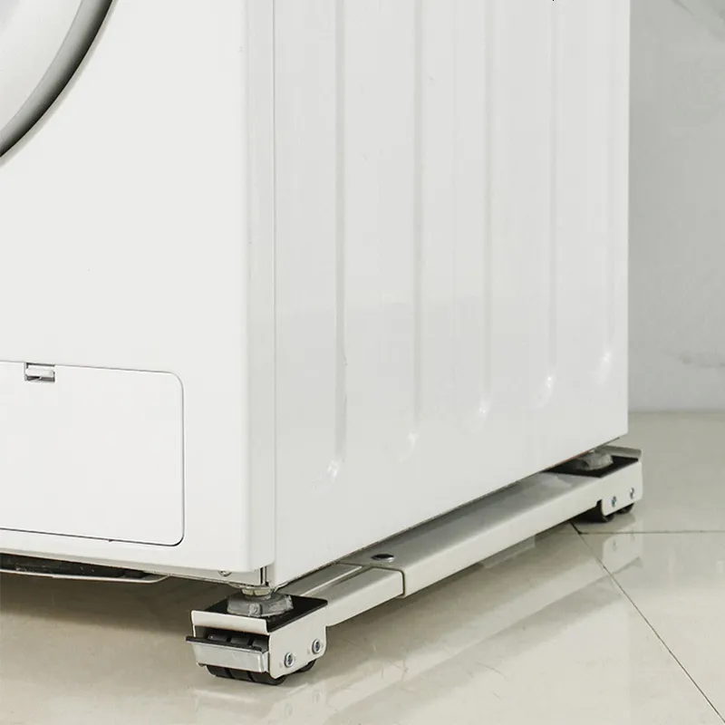 Рельсы для ванной комнаты с колесами для стиральной опоры подставки для подвижной регулируемой базовой держатель холодильник Мобильный ролик 24 колеса 230207