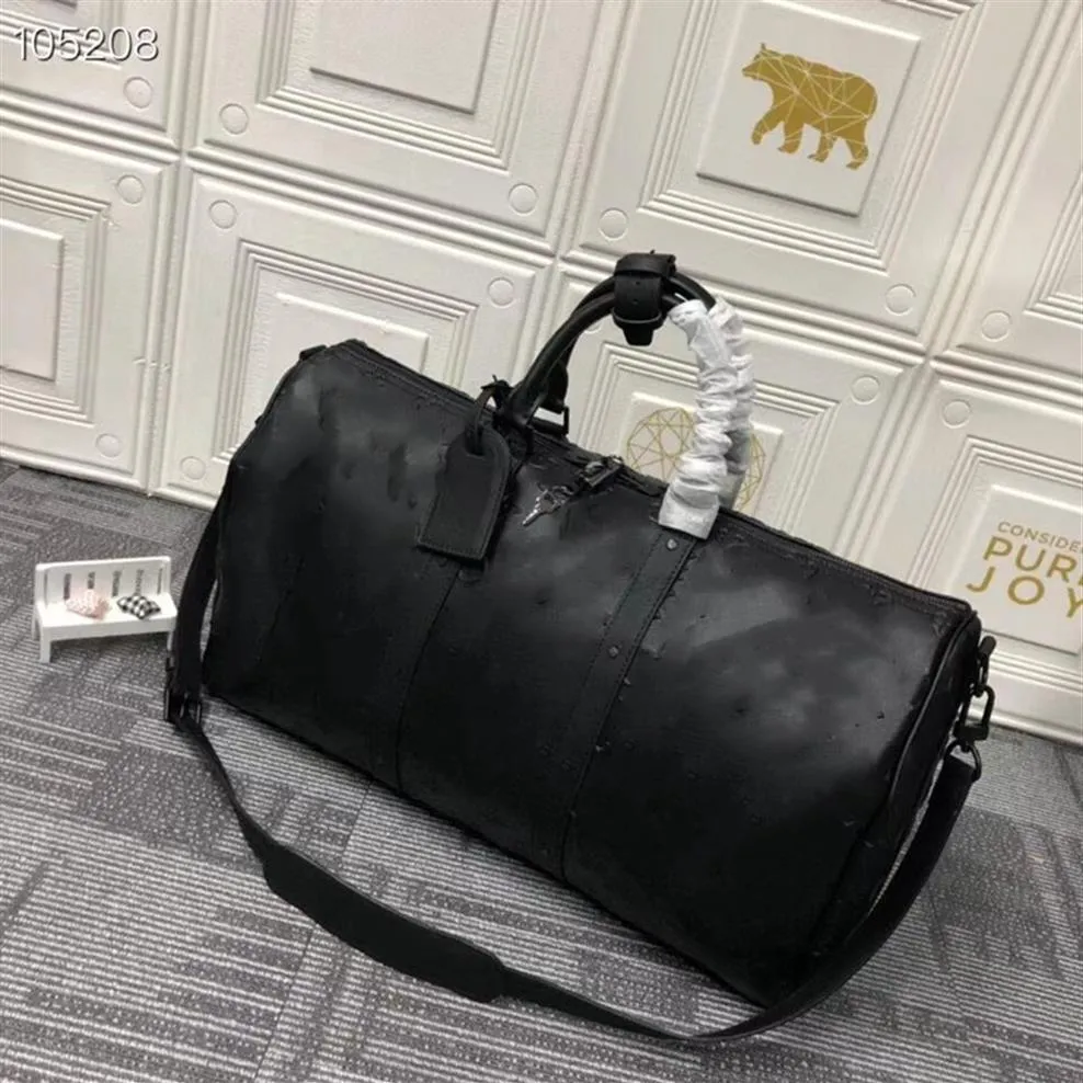 2021-Designers Sacs Duffel 50cm Luxe Grande capacité Voyage Haute Qualité Femmes Hommes Véritable Sac à bandoulière en cuir de mode Carr263w