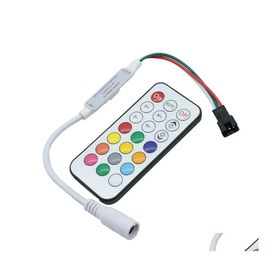 Controller RGB 14Key 21Key Mini Controller 3Pin Led Pixel per Strip Ws2811 Sk6812 Ws2812B 1903 con luci di consegna a goccia remota Lig Dhzhu