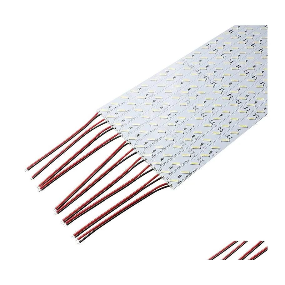 Led Bar Lights 100Pcs Smd 8520 Rigid Hard Strip Light 100Cm 1M 72Leds Nonwaterproof Aluminum Profile 12V For Drop Delivery Lighting H Dhfwz