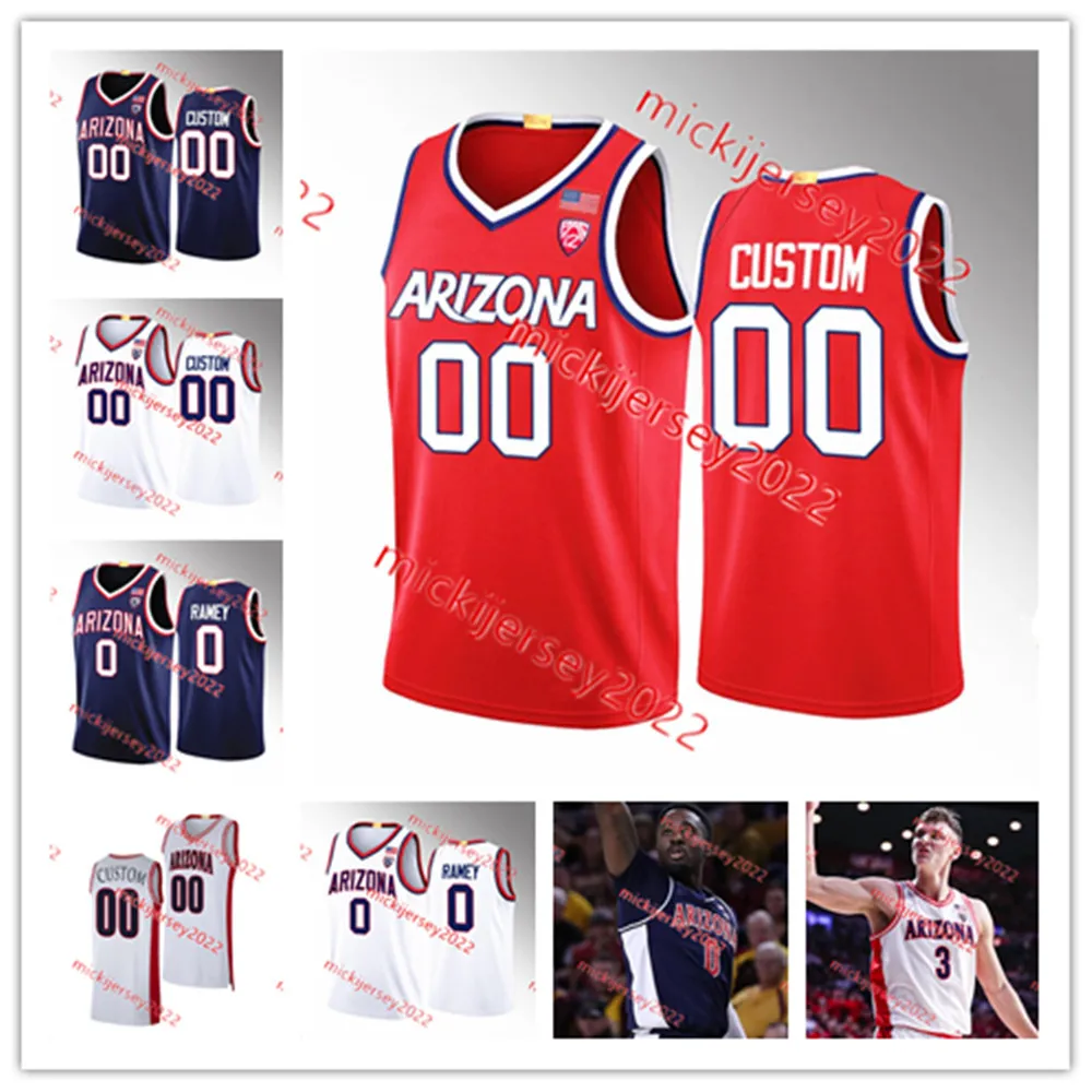 Camisa de basquete Aaron Gordon Arizona Custom Stitched Mike Bibby Andre Iguodala Deandre Ayton Richard Jefferson Damon Stoudamire Arizona Wildcats Jerseys