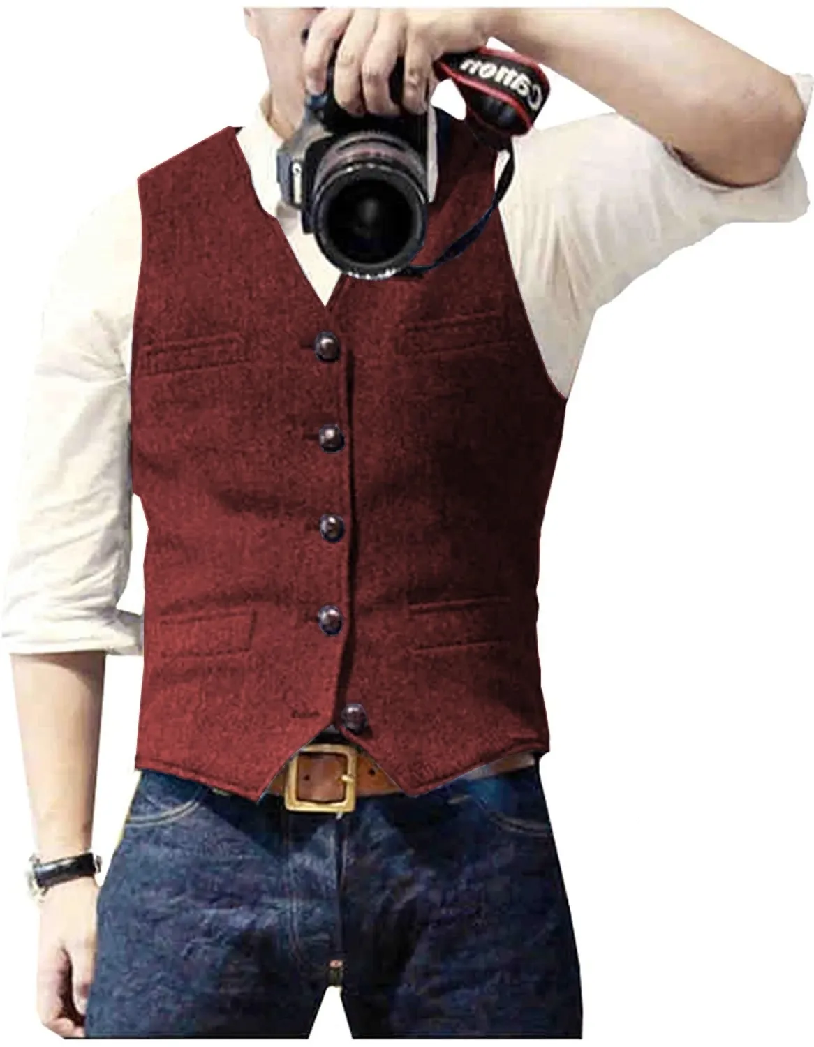 Mens casual vest with jeans online