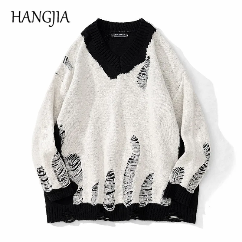 White torn clearance sweater