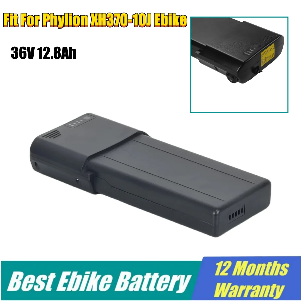 Bakre rack ebike batteri 36V 10.4AH 18650 litiumjon batteria för filion xh370-10j 36volt e-cykelbatterier packar lämplig vikingelektrisk cykel