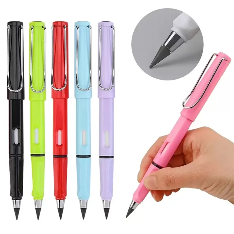 12 Colors Writing Pencil No Ink Novelty HB Eternal Sketch Drawing Pencil Office And School Supplies Stationery