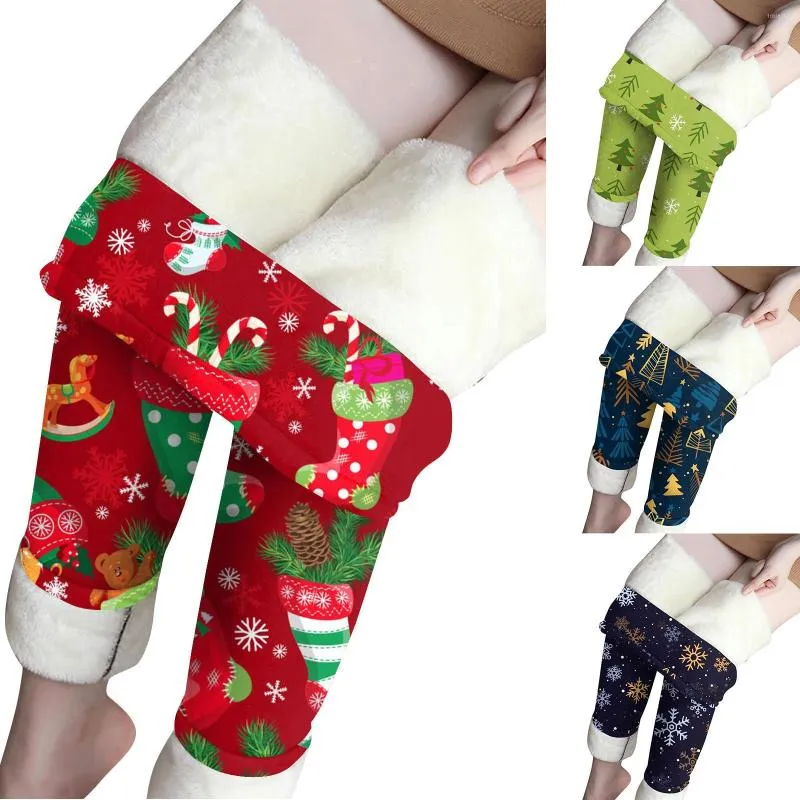 Kobiety legginsy Boże Narodzenie Zima Kobiety utrzymują ciepłą modę swobodne długie spodnie Slim Fit Under Warstwa Męskie Rajstopy termiczne mężczyźni