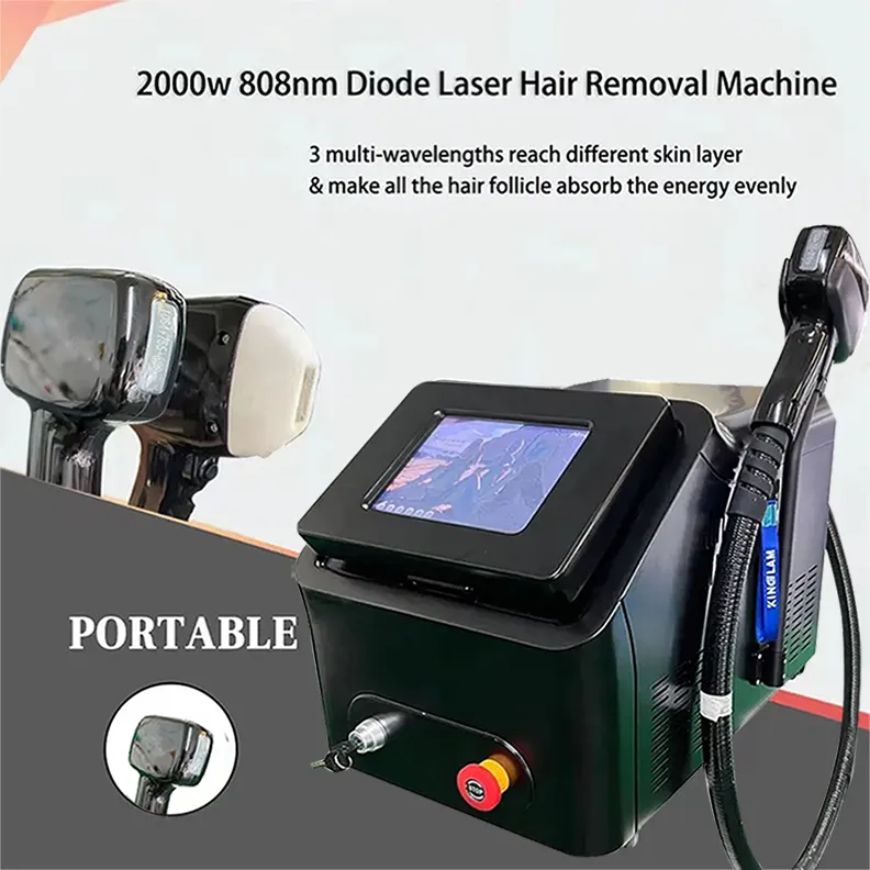 Painfree Diode Laser Hair Removal Machine Ice Lazer Hairs Remover 808nm 755nm 1064nm Professianl Fast Ta bort Beauty Clinic användning