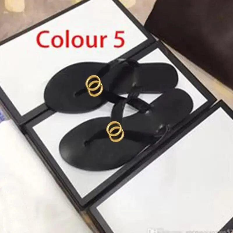 Men Slippers Women Shoe Beach Slides Flat Slipper Designer Shoes Sandals Lady Loafers Flip Flops Big Summer Rubber Bottom Metal Button Size 35-45