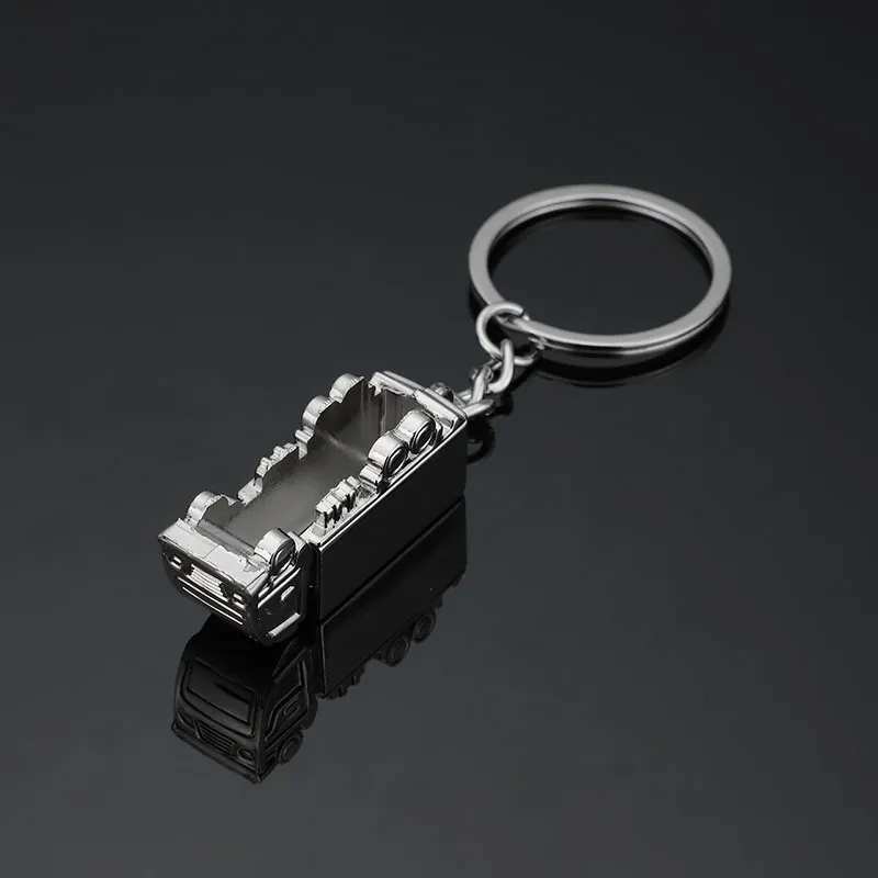 Big Truck Metal Keychain Creative Gift for Truck Entusiast kan vara anpassad logotyp