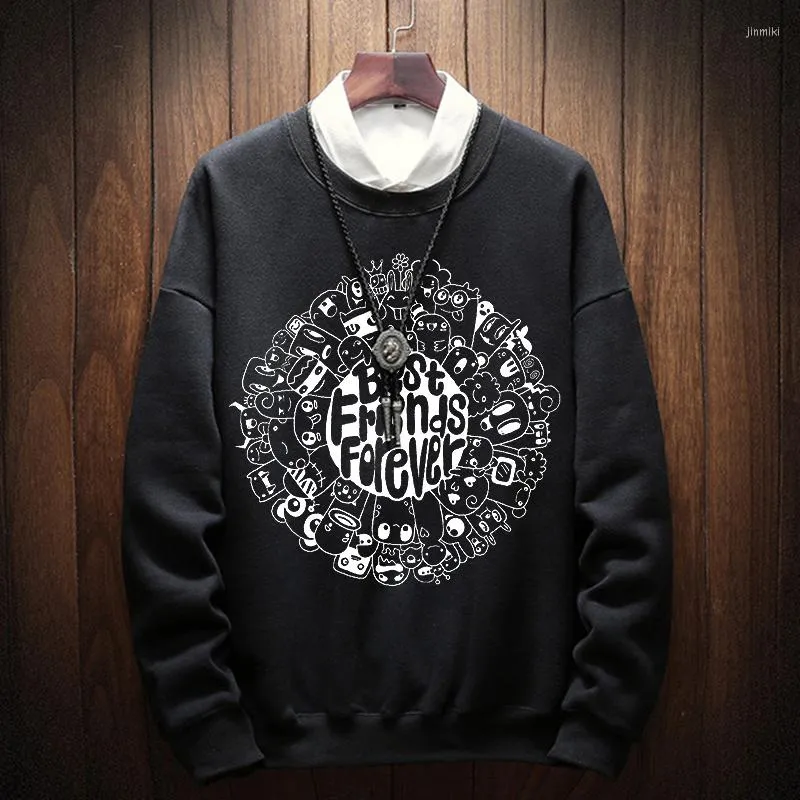 Men's Hoodies 8xl Winter Plus Size 2xl-9xl Men Wool Liner Large Male O-neck Collar Hiphop Sweatshirts Print European Version Outerwear