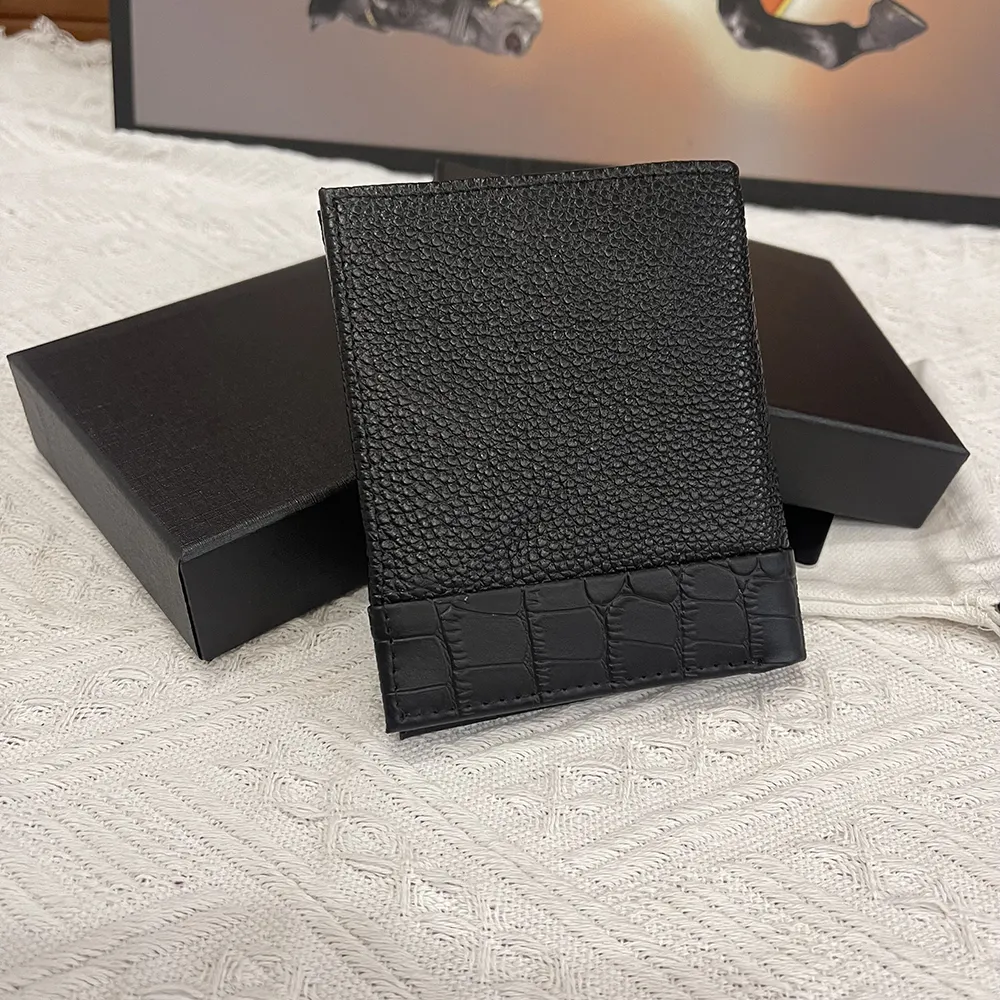 German Designer Wallet Leather Card Holder Pocket Business Card Case Business Passport Coin Change Storage Bag Slim Party Gift Original Box Packaging