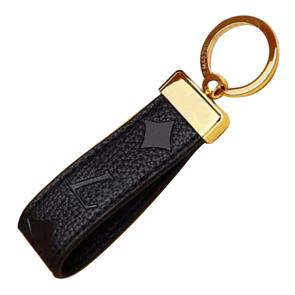 High Quality Leather Keychain Classic Key Chain Letter Card Holder Exquisite Portachiavi Designer Keyring Cute for Women Men Accessories Y19