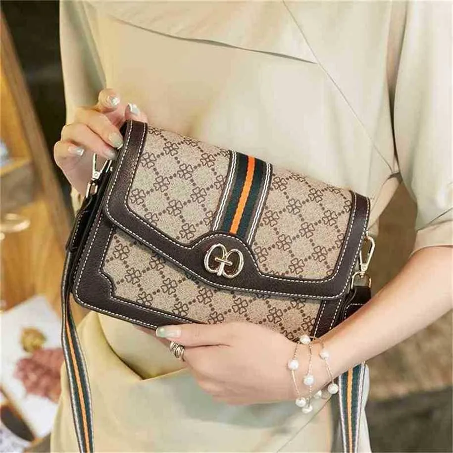 2023 Purses Clearance Outlet Online Sale Stuff Sacks Women's bag trend small square version sling one shoulder wide belt diagonal summer