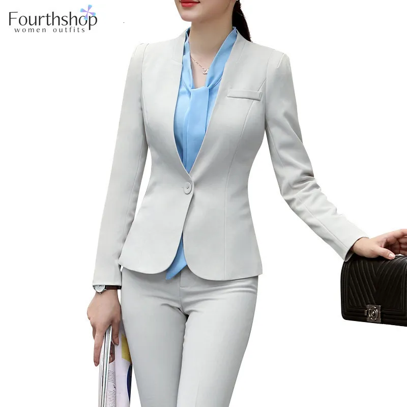 Womens Two Piece Pants Elegant Women Pant Suits Formal Uniform