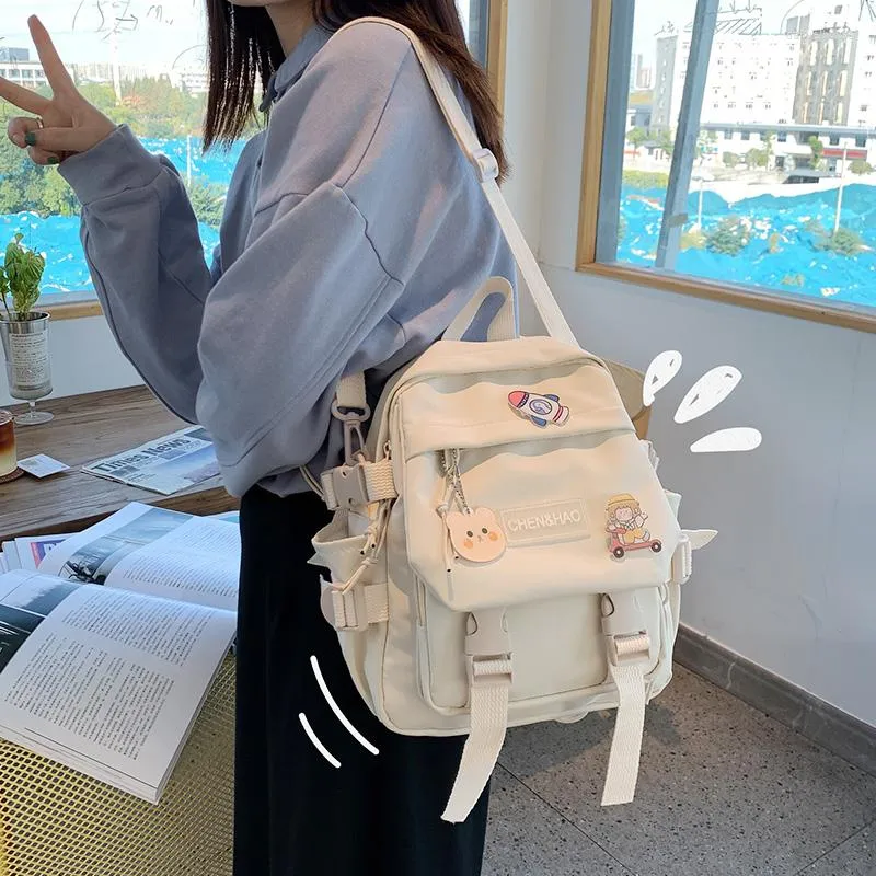 Mochilas Escolares Mochila Pequena Para Mujer Bolso Para Ninas Impermeable De Nailon A La Moda Informal Japonesa Para Chicas Jovenes Mini De 34 52 DHgate