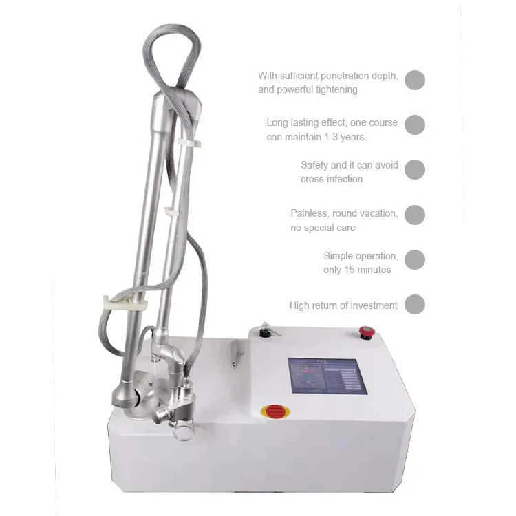 Machine Laser fractionnée Portable Co2 articles de beauté fractionnés Machine de resurfaçage de la peau Laser à Tube Laser de serrage Vaginal Co2