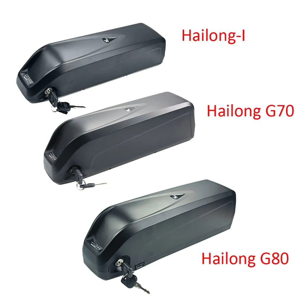 شحن مجاني لأسفل بطارية أنبوب Hailong-I G70 G80 36V 48V 19.2AH 20AH 24AH 350W 500W 750W 21700 Cell للدراجة الكهربائية مع الشاحن