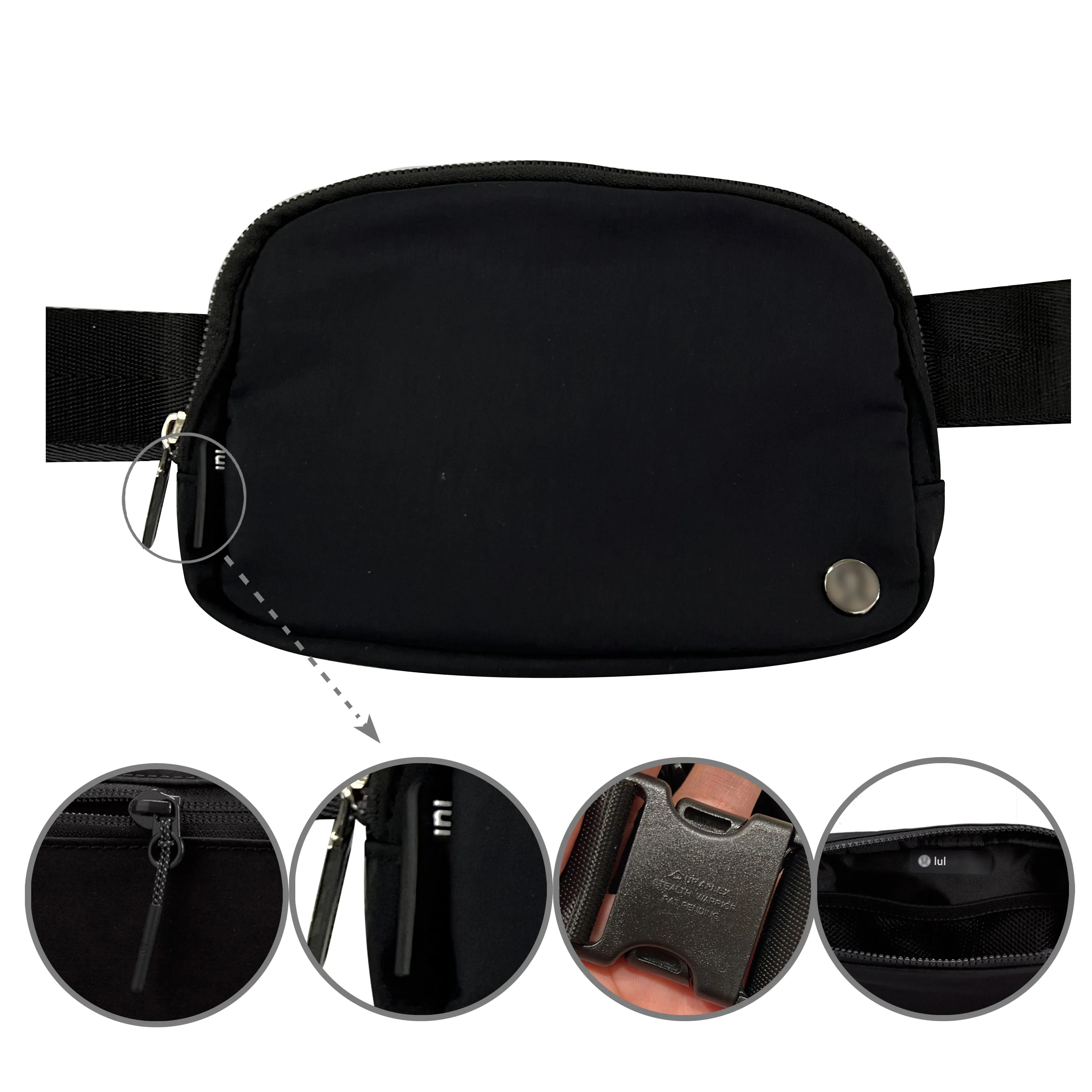 2023 New Yoga lulu Waistpack Luxurys 디자이너 여성 벨트 가슴 야외 스포츠 나일론 양털 가방 여성 남성 패니 패니 팩 테디 가방 휴대용 방수 도매