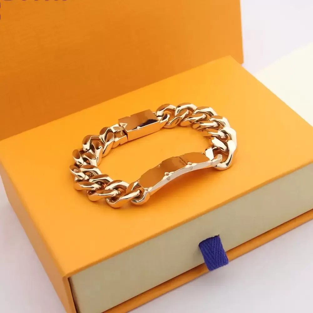 2023SS Designer Silver Love Bracelet Men Women Gold Bracelets Cadeia Moda Personalidade Hip-Hop Sem caixa