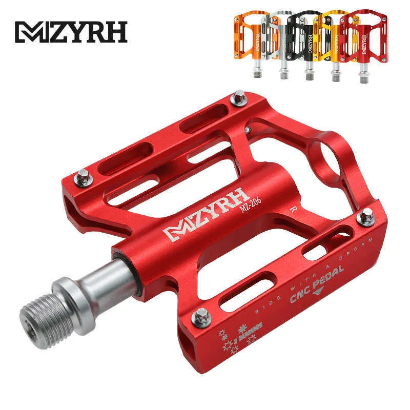 Cykelpedaler MZYRH Cykelpedaler Ultralight Anti-Slip CNC BMX MTB ROAD BIKE PEDAL CYCKNING 3 Tätade lagerpedaler Cykeldelar MZ-206 0208