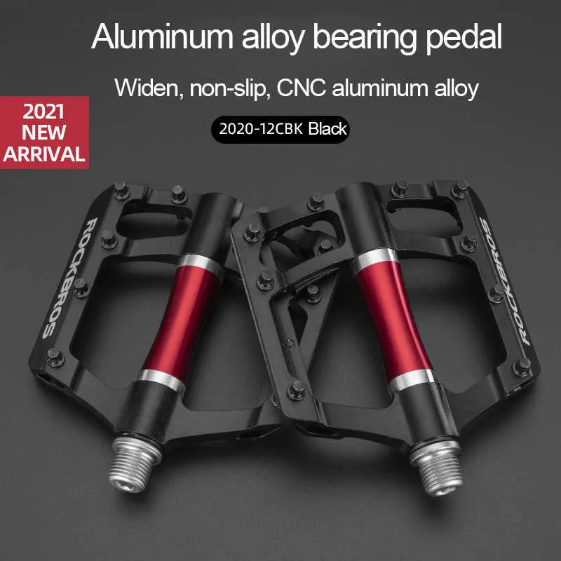 Pedały rowerowe Rockbros Flat Bike Pedals Mtb Road Wysoka wytrzymałość światłowodowa aluminium aluminium aluminium bez poślizgu platforma rowerowa