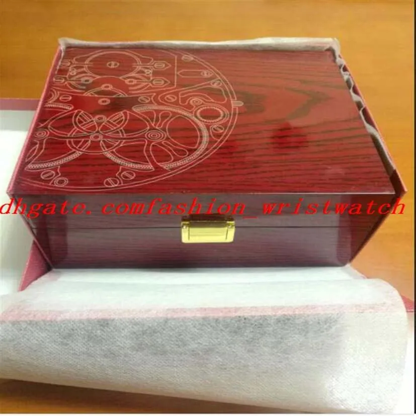 Fabrik Super Qualität meistverkaufte rote Nautilus Uhr Original Box Papiere Karte Holz Boxen Handtasche für Aquanaut 5711 5712 5990 5980 W219m
