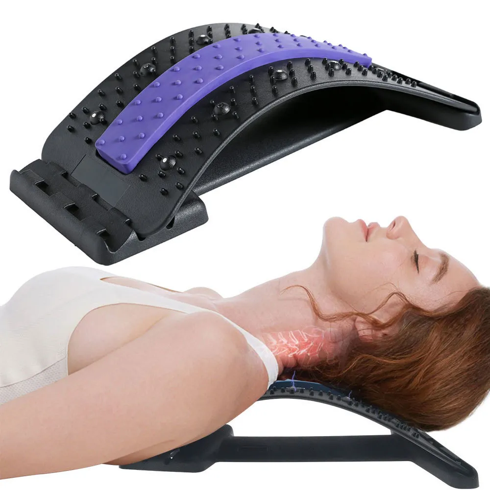 Back Massager Magnet Therapy Back Massager Bårhals Sträckverktyg Massage Cervical Pillow Lumbal Spine Support Corrector Pain Relief 230208