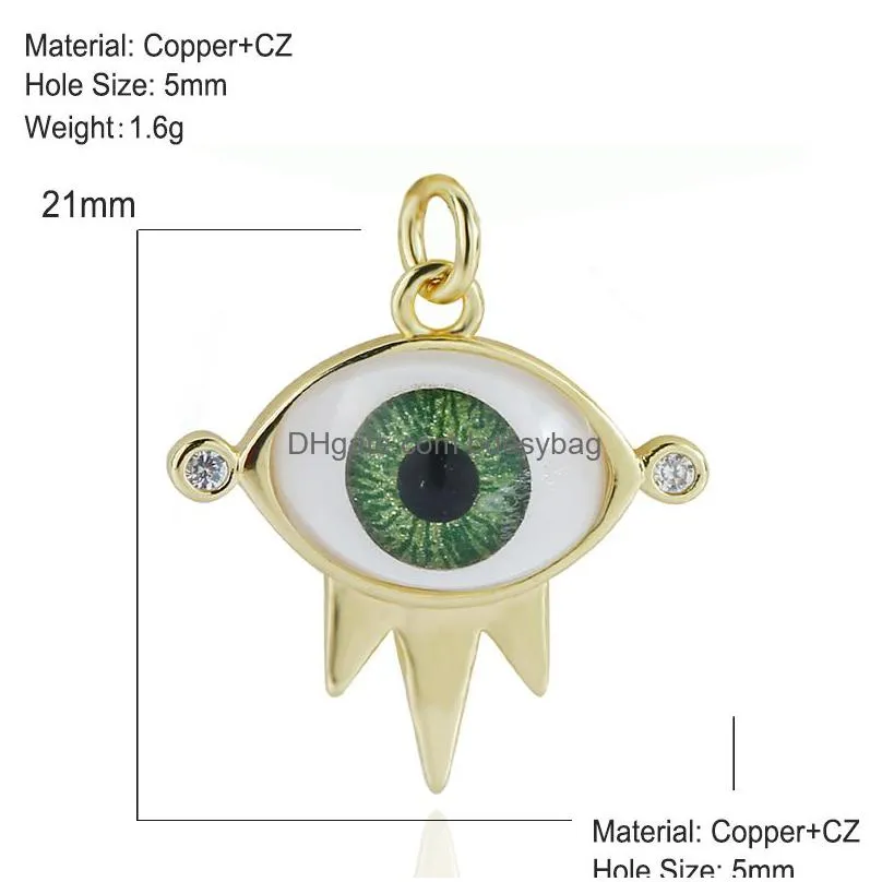 Charms colorf Oneeye pendente de jóias diy fabricação de bracelete Brincho de colar Acessórios Devils Eye Classic Material Material Co DHWCQ