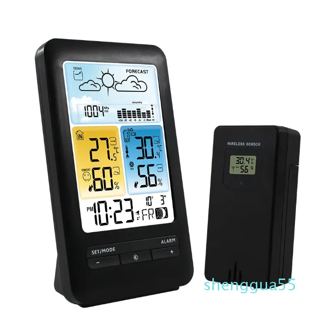 Multi Clock Barometer Temperature Wireless Weather Station Digital Alarm Clock Barometer Temperature ...
