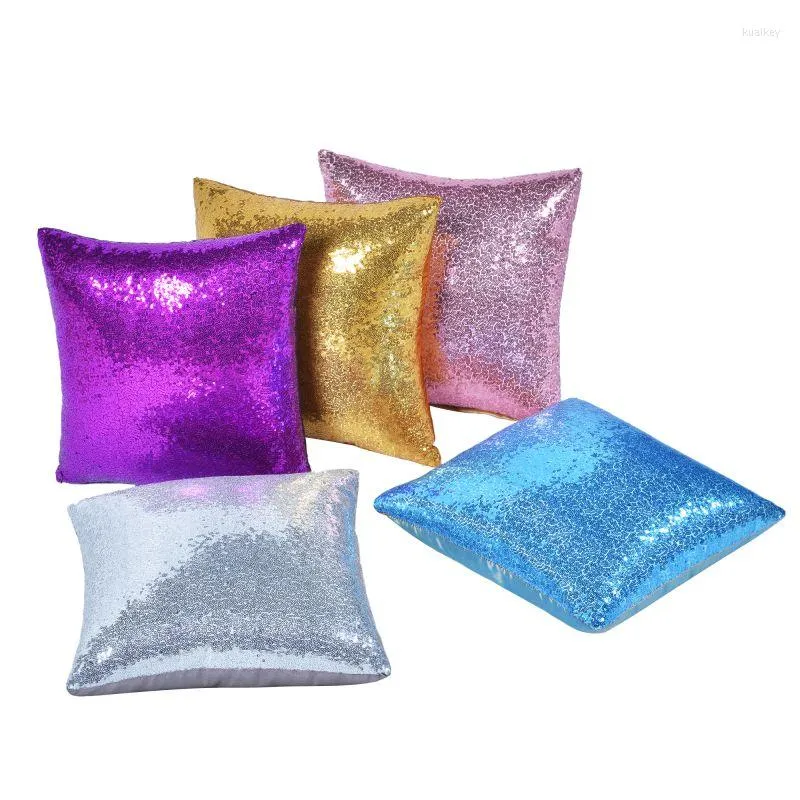 Pillow Shiny Sequin Cover 45x45cm 40x40cm Decorative Sofa For Livingroom Bedroom Car Home Decor Pillowcase