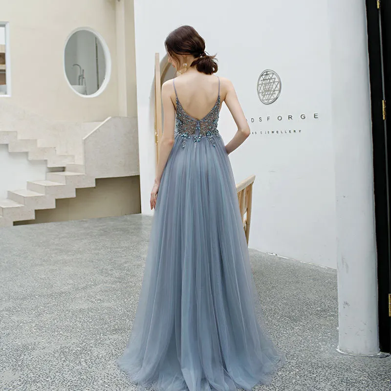 Party Dresses 2023 evening dress simple exquisite fairy Vneck tulle elegant chic sexy wedding birthday ball cocktail party comingofage 230208