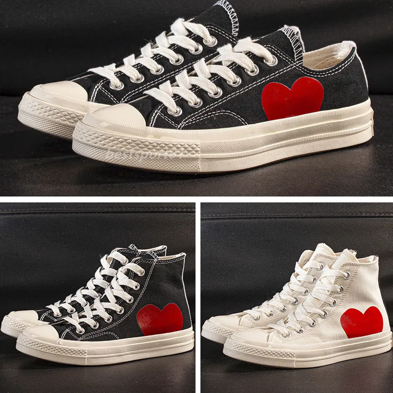 2022 Classique Casual Hommes Femmes 1970 Chaussures de toile Sneaker Chuck 70 Chucks 1970s Big Eyes Plate-forme en forme de coeur rouge Nom commun B1