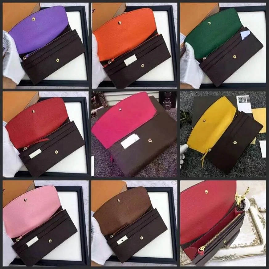 Kobieta portfel Long Portfel Multicolor Designer Portfel Colourfull Business Case Oryginał do Lady Coin Tourse Zipper Pocke Case251k