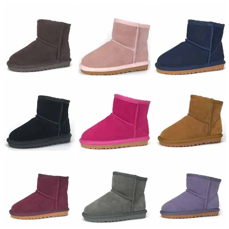 Buty dla dzieci oryginalne skórzane buty na kostki dla dzieci designerskie buty śniegowe unisex dziecięce botki chłopców buty z pudełkiem botas zima