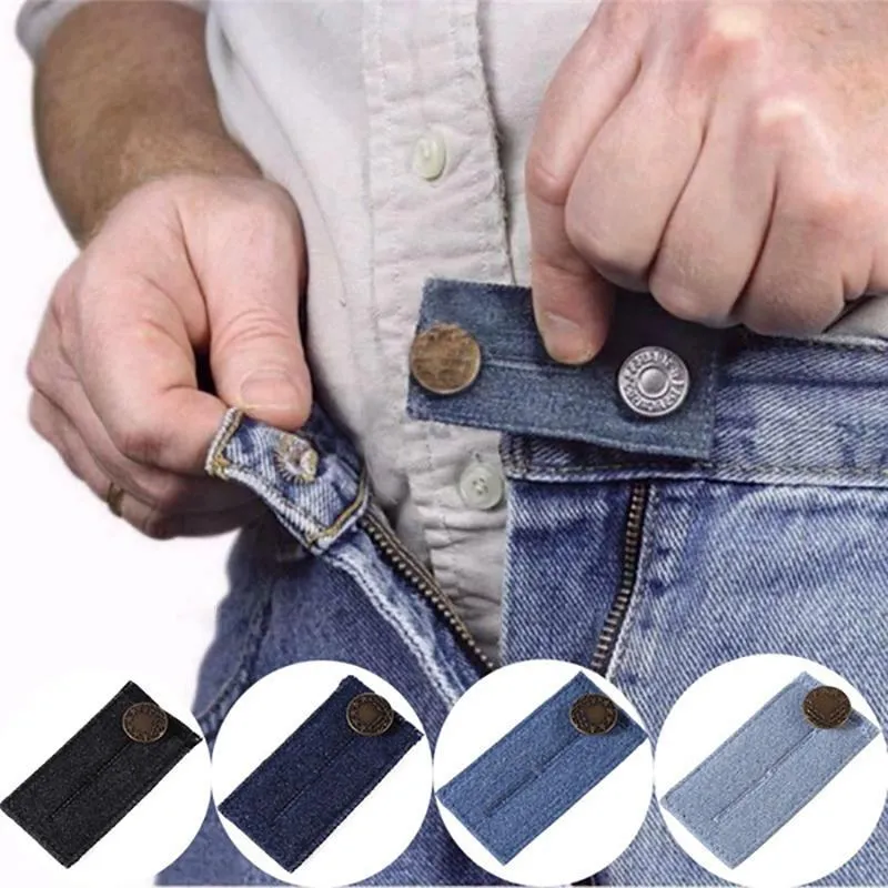 Belts 4pcs DIY Trousers Jeans Shaking Head Adjustment Elastic Button Plus Clothing Accessories S78