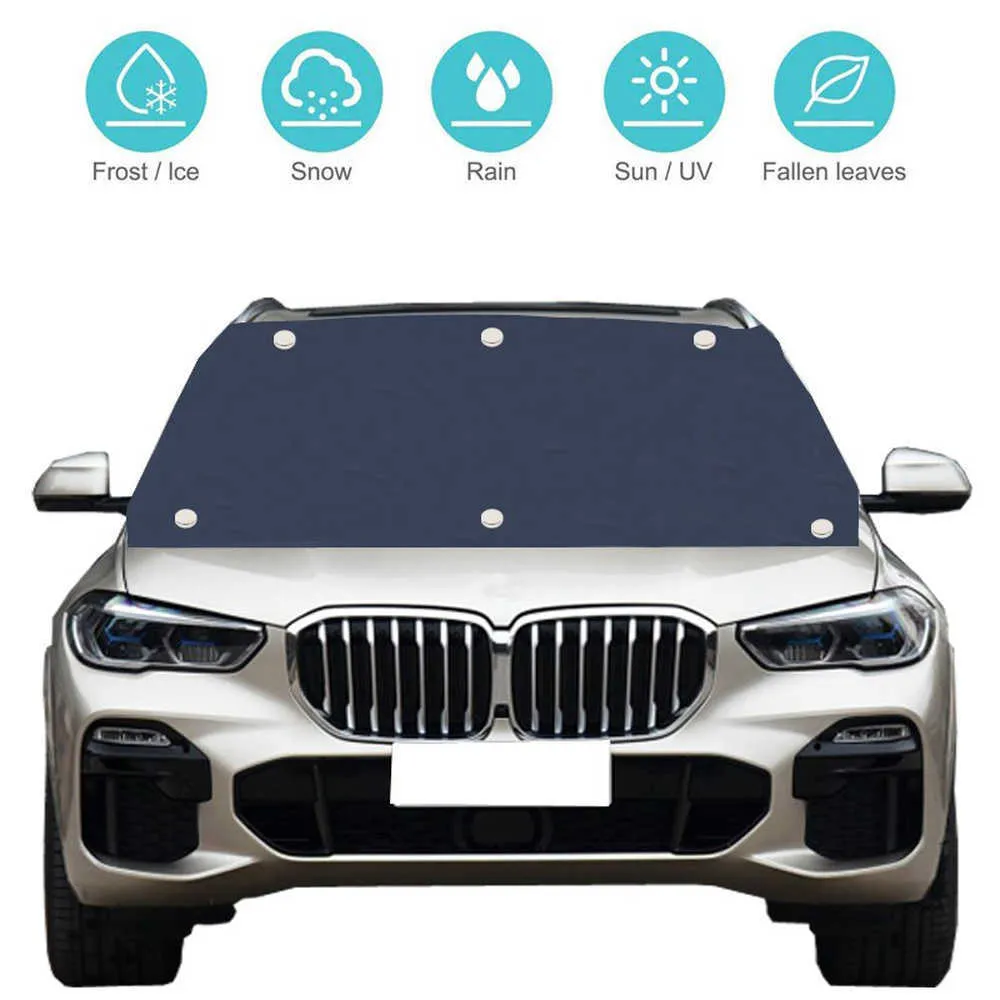 210*120cm Magnetic Car Sun Shade Protector Auto Front Window Sunshade Cover Car Windshield Sunshade Protector Car Accessories