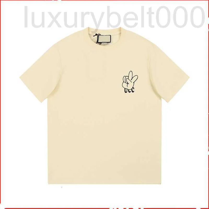 Мужские футболки Дизайнер 2023 весна и летняя новая футболка Простая мода Круглая шея с коротким рукавом для мужчин Женщины 7HL0