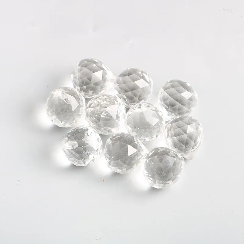 Chandelier Crystal 20/30/40mm Clear Faceted Ball Glass Suncatcher Prisms Pendant Lamp Parts Fengshui Lighting Accessories