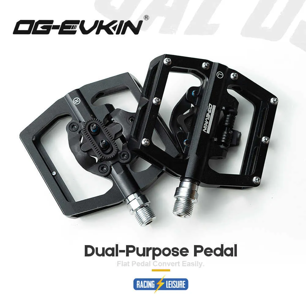 Pédales de vélo OG-EVKIN PD-003 pédales en aluminium autobloquantes SPD pédales verrouillage pour vélo de route pièces de vélo vélo scellé roulement pédales plates 0208