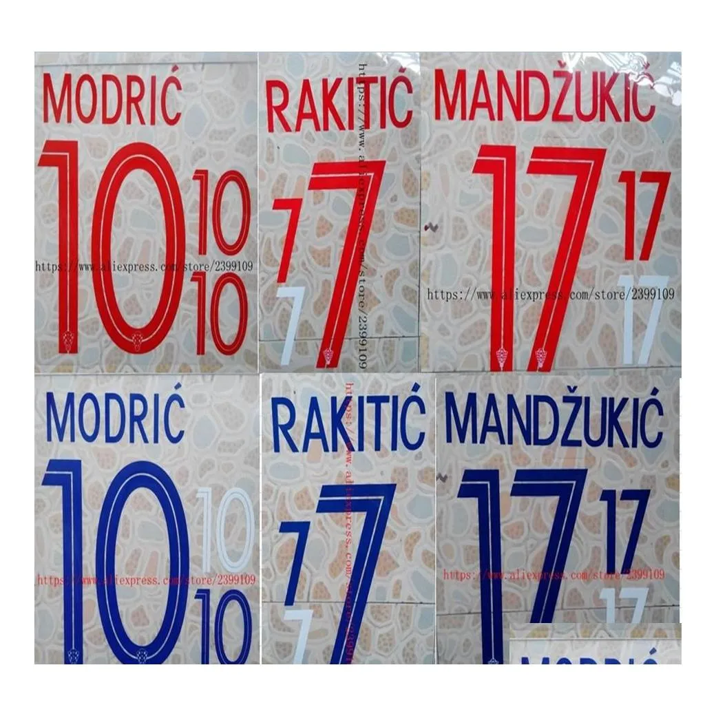 Andra hem Garden Croatien Modric Rakitic Mandzukic Perisic Name Numbering Nameset Soccer Badge319o Drop Delivery DH1JI