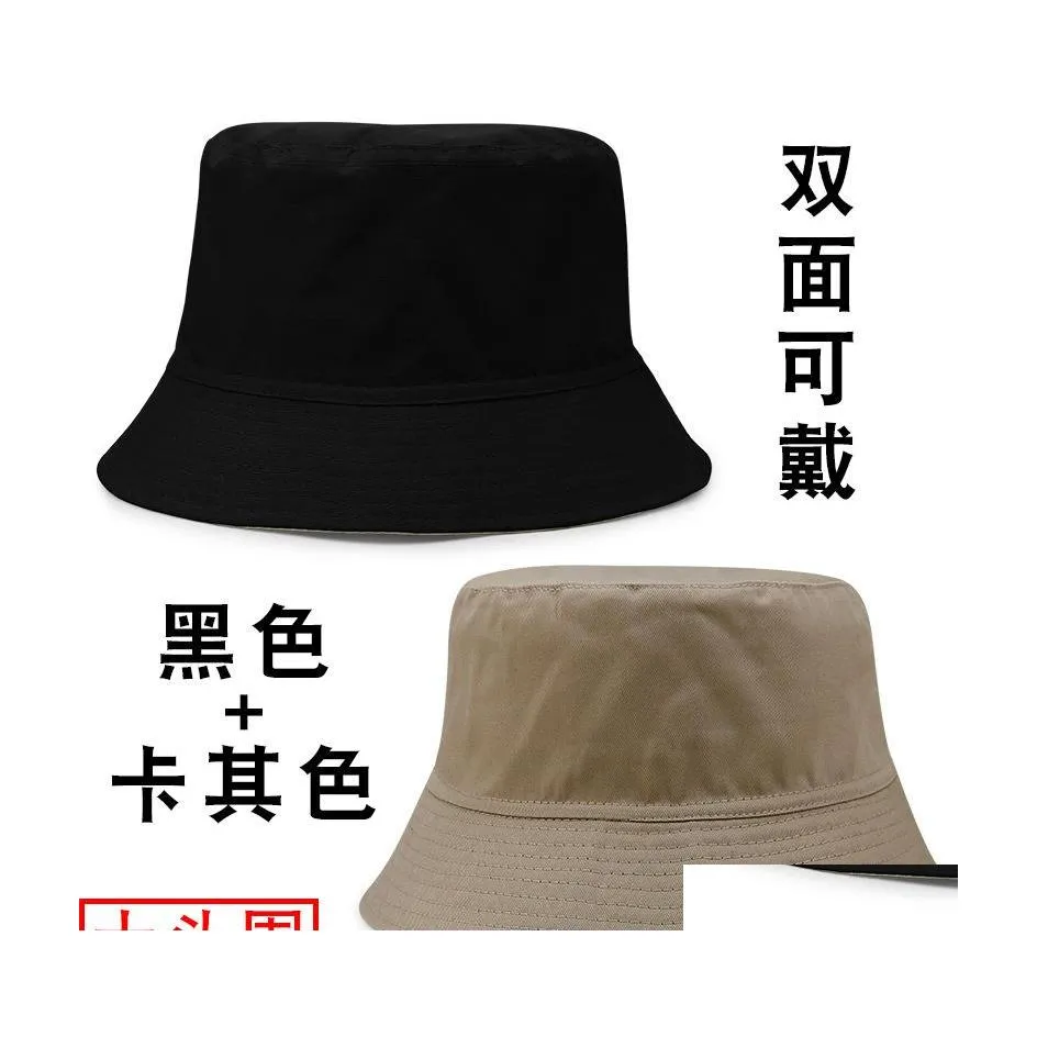 Stingy Brim Hats Plus Size Fisherman Male Summer Cotton Sun Hat Big Head Man Large Bucket 5658Cm 60Cm 62Cm 64Cm C0305 809 Q2 Drop De Dhqwf