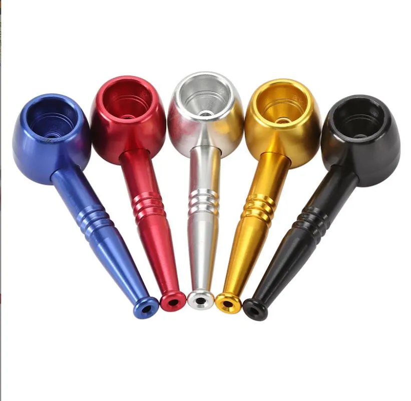 Smoking Pipe aluminum alloy smoke pot creative metal pipe multi-color removable cleaning bag pot