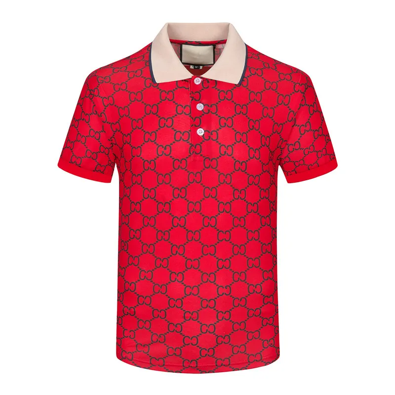 tasarımcı şerit polo gömlek t shirt yılan polos arı çiçek erkek Yüksek sokak moda at polo lüks T-shirt 882