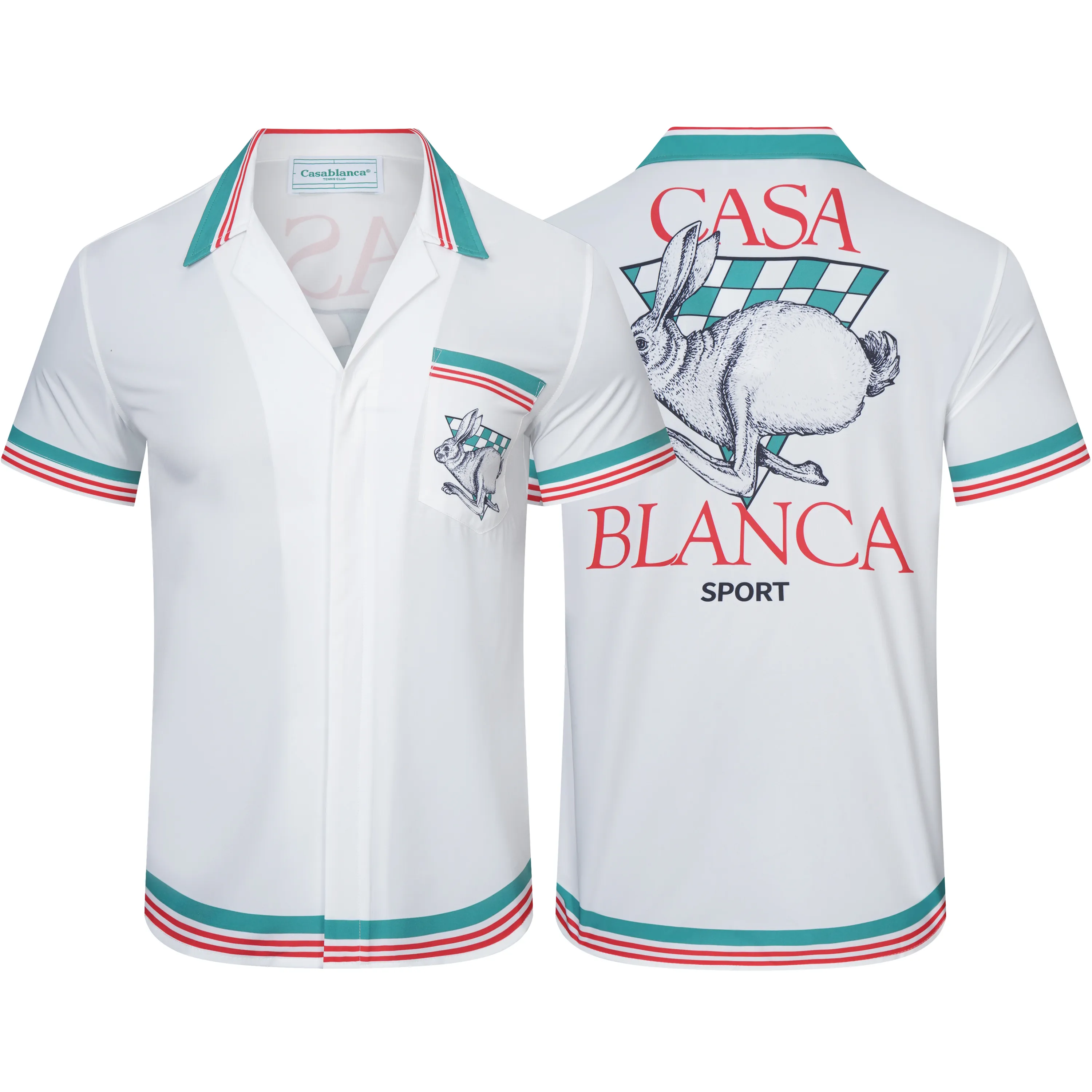 casablanca shirt men designer Shirts casa blanca fit Casual men shirts Popular Polo Men's Clothing TopQuality dress shirt US 243p