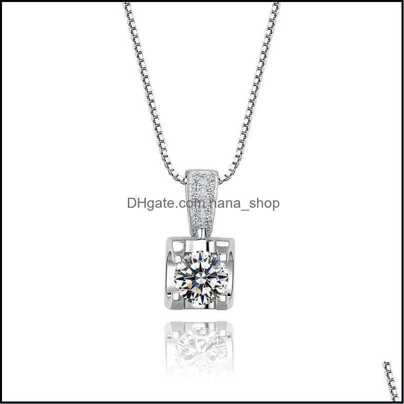 23p0 Collane con ciondolo Gioielli unici di moda mucca 8mm Taglio rotondo Moissanite Diamante Festa Donna Collana clavicola matrimonio regalo d'amore 72 Dh